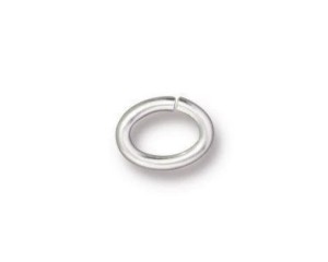 Oval Jump Rings - Rhodium Plated - bag of 100