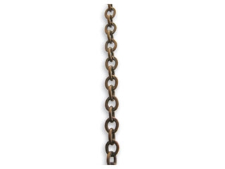 Vintaj Brass 3.5mm x 4mm Cable Chain with Flattened Loops CH40