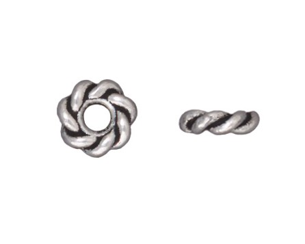 8mm Silver Plated Twist Spacer