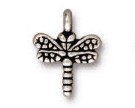 Silver Plated Dragonfly Charm - Small