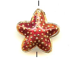 Cloisonne Starfish - Rust