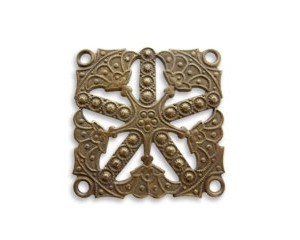 Vintaj Brass Etruscan Kaleidoscope Pendant P140
