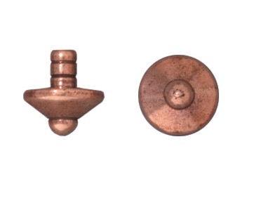Copper Plated Large Hole Glue In Basic Bead Cap Bail