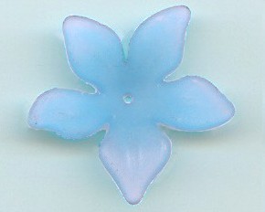 Lucite Flower Bead 28x7mm Blue Forget Me Knot