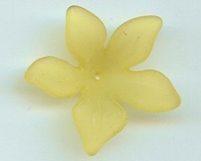 Lucite Flower Bead 28x7mm Yellow