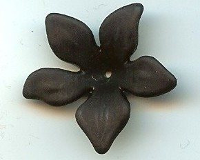 Lucite Flower Bead 28x7mm Black