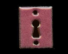 Enameled Lock Plate - Pink
