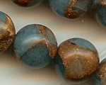 Golden Ocean Quartz Composite 8mm faceted round bead
