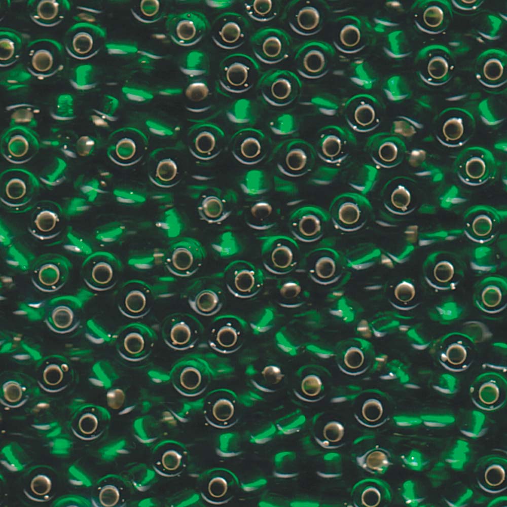Seed Beads 6/0 Silver Lined Green
