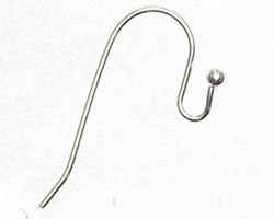 French Ear Wire - Silver Plated with 2mm Ball