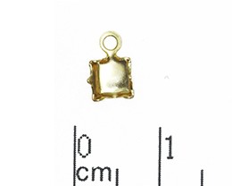 Gold-plated Chain End for 4mm Rhinestone Cup Chain