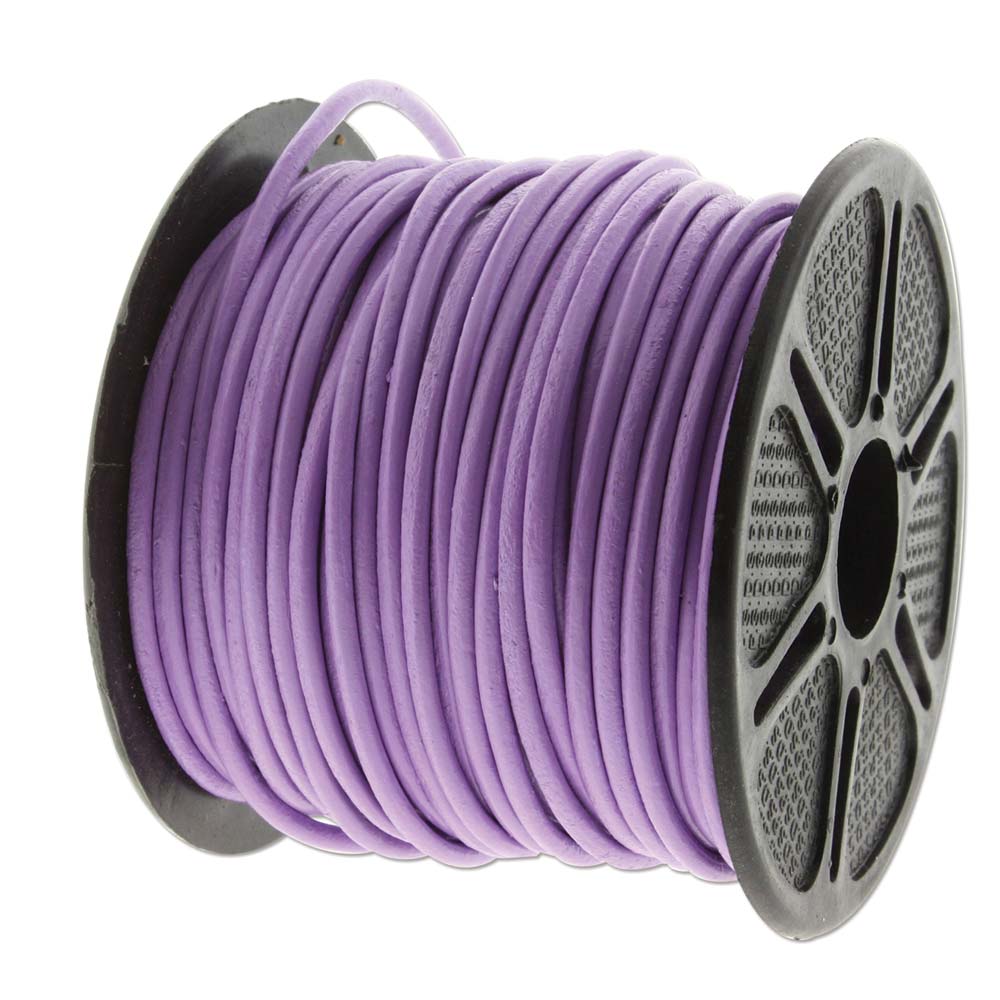 Leather Cord 1mm Round Lilac