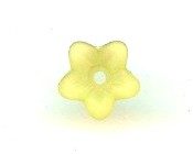 Lucite Flower Bead 10x4mm Green