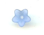 Lucite Flower Bead 10x4mm Blue