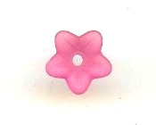 Lucite Flower Bead 10x4mm Dark Pink