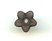 Lucite Flower Bead 10x4mm Black