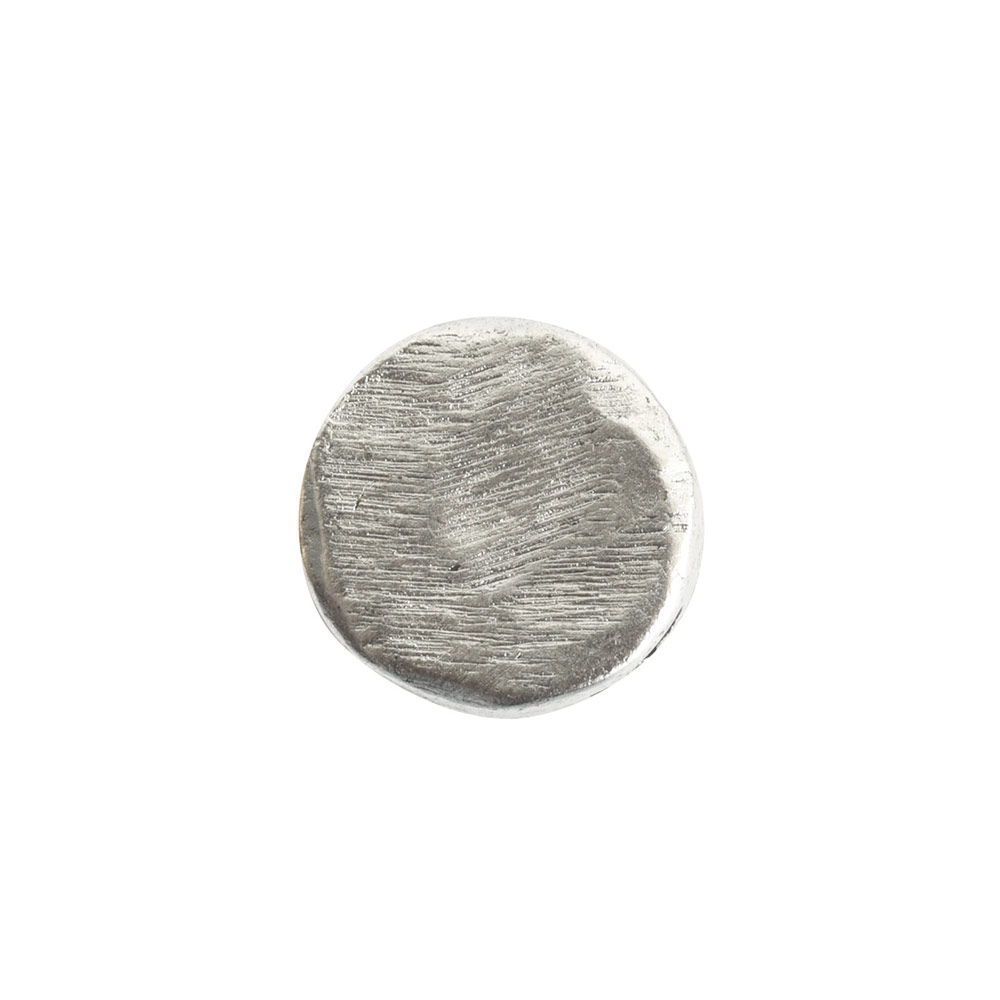 Organic Flat Mini Circle - Antique Silver Plated