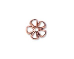 Open Daisy Flower Bead Cap - Copper