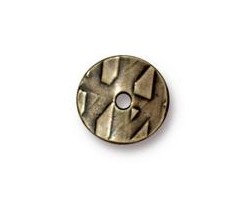 Brass Oxide Plated Wavy Disk Bead 10mm