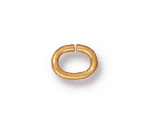 Oval Jump Rings - Gold Plated - bag of 100