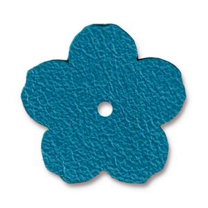 Leather flower 1" Turquoise