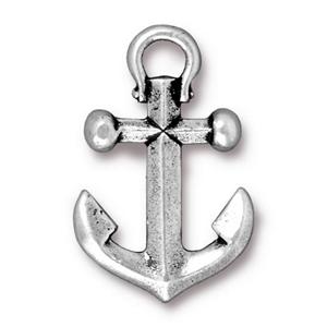 Silver Plated Anchor Pendant