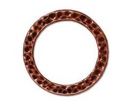 Copper Plated Hammertone Ring Link 3/4" (Large)