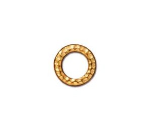 Gold plated Hammertone Ring Link Small