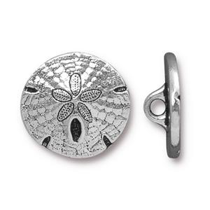 Tierracast Button Sand Dollar - Silver Plated